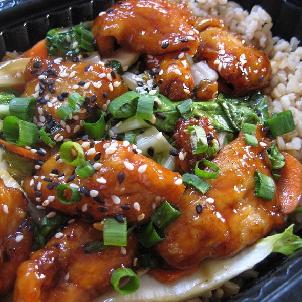 Japanese Chicken Teriyaki Bowl with Brown Rice from Pei Wei