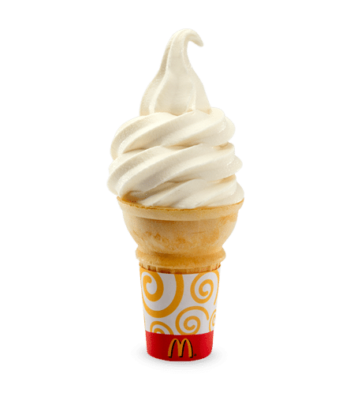 Vanilla Reduced Fat Ice Cream Cone From Mcdonald S Nurtrition Vanilla Reduced Fat Ice Cream Cone